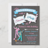 Schlummerfliegen Party Kissen Schlaf über Party ei Einladung (Vorderseite)