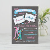 Schlummerfliegen Party Kissen Schlaf über Party ei Einladung (Stehend Vorderseite)