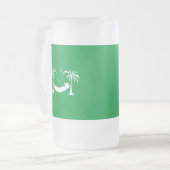 Schlummerhahn Mattglas Bierglas (Vorderseite Links)