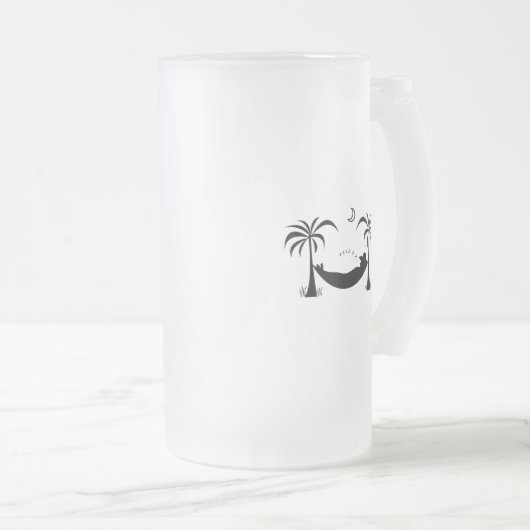 Schlummerhahn Mattglas Bierglas (VorderseiteRechts)