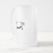 Schlummerhahn Mattglas Bierglas (Vorderseite Links)