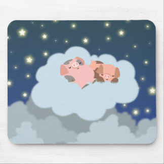 Schlummerndes Ferkel-Cartoon mousepad