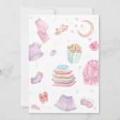 Schlummerschläfchen über Geburtstagsparty Einladun Einladung (Rückseite)