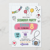 Schlummerschläfer-Mall-Pfadfinderjagd Geburtstag Einladung (Vorne/Hinten)