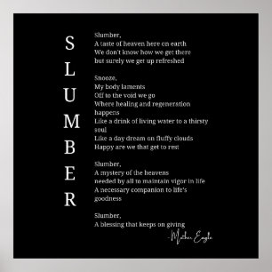 Schlummerschlaftraum-Zeit Poster-Wand-Kunst Poster