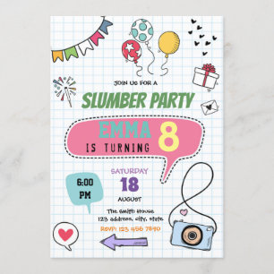 Schlummerschläger-Mallsfresser jagen Geburtstag Einladung