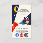 Schlummerschläger-Party-Miete Schlaf Nacht Nanny M Visitenkarte (Rückseite)