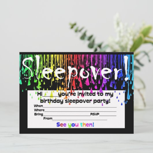 Schlummerschlamm einladen einladung (Stehend Vorderseite)