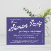 Schlummerzeit Party - Überschlafen unter den Stern Einladung (Stehend Vorderseite)