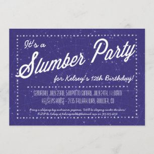 Schlummerzeit Party - Überschlafen unter den Stern Einladung