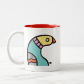 Schlumpy-Bird-Tasse Zweifarbige Tasse (Links)