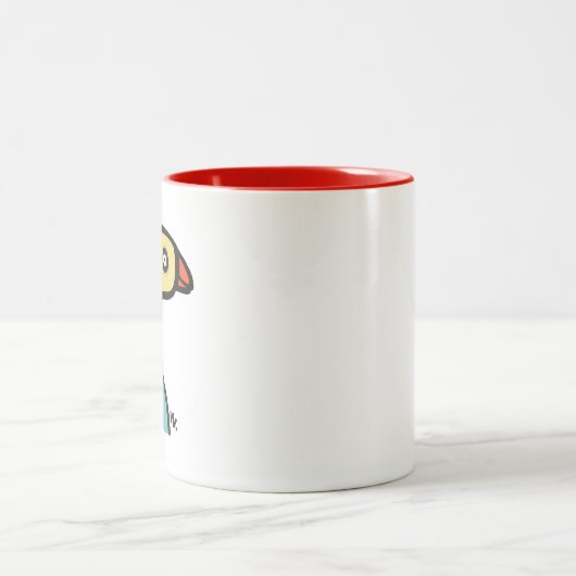 Schlumpy-Bird-Tasse Zweifarbige Tasse (Mittel)