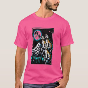 Schlupf auf dem Mond Tiger T-Shirt