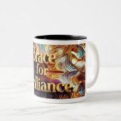 "Schlüpfe Ideen" Zweifarbige Tasse (VorderseiteRechts)