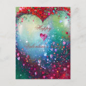 Schlüpfende Herzvalentin Postkarte (Vorderseite)