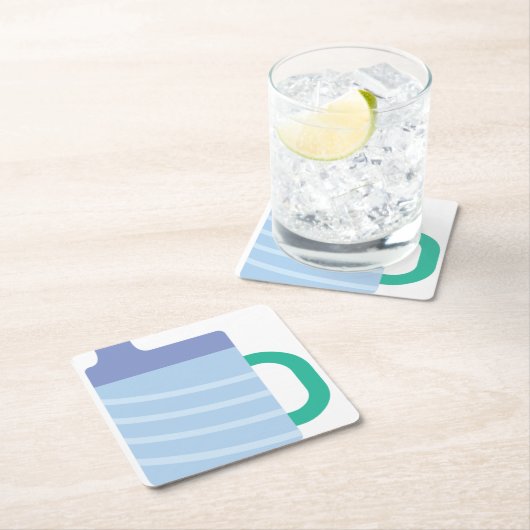 Schlupftasse Rechteckiger Pappuntersetzer (Vor Ort)