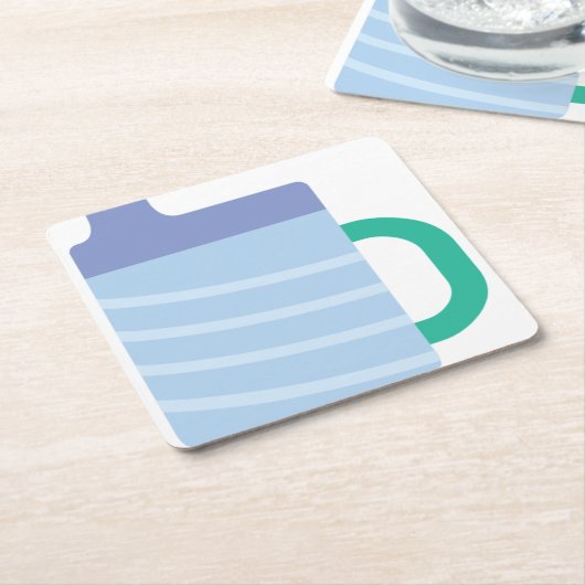 Schlupftasse Rechteckiger Pappuntersetzer (angewinkelt)