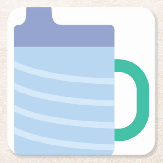 Schlupftasse Rechteckiger Pappuntersetzer (Vorderseite)