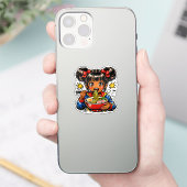 Schlürf Nom Anime Mädchen Ramen Nudeln Aufkleber (Telefon)