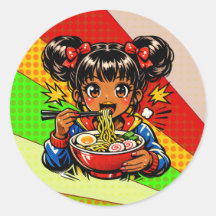 Schlürf Nom Anime Mädchen Ramen Nudeln