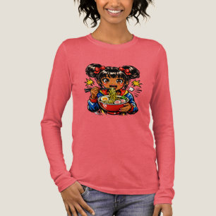 Schlürf Nom Anime Mädchen Ramen Nudeln Tri-Blend Shirt