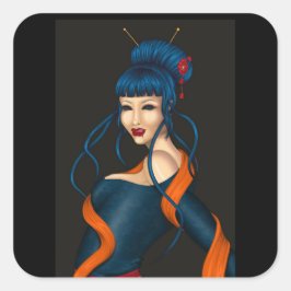 Schlürf Quadratischer Aufkleber