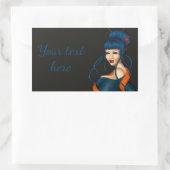 Schlürfen Rechteckiger Aufkleber (Tasche)