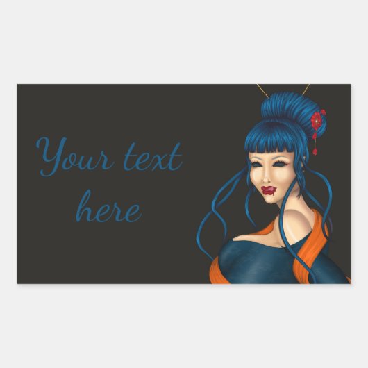 Schlürfen Rechteckiger Aufkleber (Vorderseite)