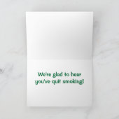 Schluss mit dem Rauchen Glückwunsch Karte (Innenseite)