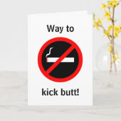 Schluss mit dem Rauchen Glückwunsch Karte (Gelbe Blume)