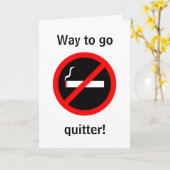 Schluss mit dem Rauchen Glückwunsch Karte (Gelbe Blume)