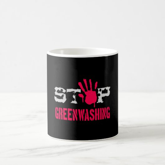 Schluss mit Greenwaschen Kaffeetasse (Mittel)