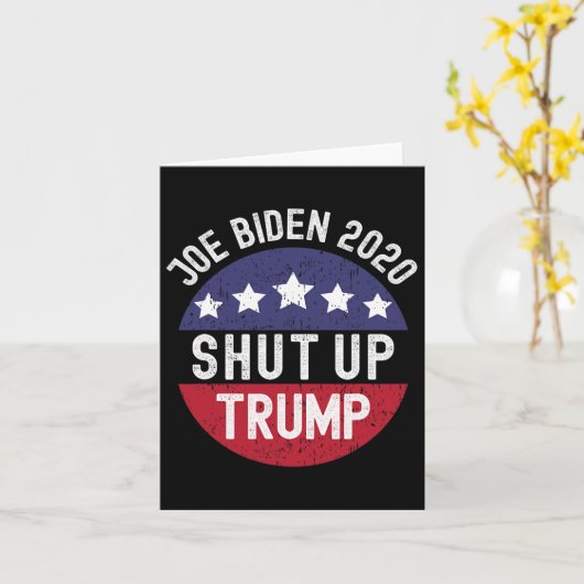 Schluss mit Trump-Präsidentschaftsdebatte Pro Joe  Karte (Gelbe Blume)