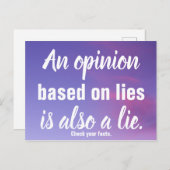 Schlussanträge auf der Grundlage von Lügen ist auc Postkarte (Vorne/Hinten)