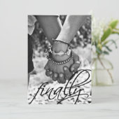 Schlussbemerkung zur Verlobung Einladung (Stehend Vorderseite)