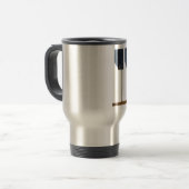 Schlüssel auf einem Klavier Reisebecher (Vorderseite Links)