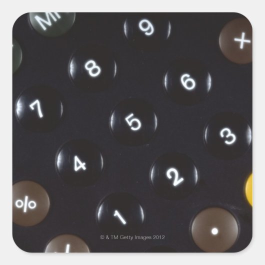 Schlüssel auf einem Rechner Quadratischer Aufkleber (Vorderseite)