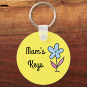 Schlüssel der Mama mit der Blume Schlüsselanhänger (Vorderseite)