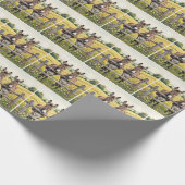 Schlüssel durch einen Zaun in einer landwirtschaft Geschenkpapier (Ecke)