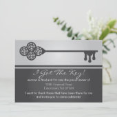 Schlüssel - Einladung des neuen Hauses (Stehend Vorderseite)