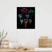 Schlüssel für die Jagd auf Haifischflossen Poster (Küche)