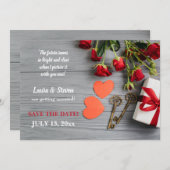 Schlüssel für Liebe Ankündigung Datum freihalten (Vorne/Hinten)