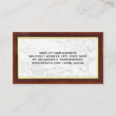 Schlüssel | Holzgrenze | Marmor Visitenkarte (Rückseite)