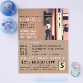 Schlüssel in der Tür, Schlosserwerbung Flyer (Einzeln)