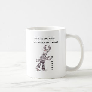 Schlüssel - kein Bolzen zu weit kein Faden zu lan Kaffeetasse