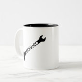 Schlüssel-Mechaniker Zweifarbige Tasse (Vorderseite Links)