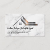 Schlüssel | Metallisches echtes Anwesen-Logo | Mar Visitenkarte (Rückseite)