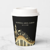 Schlüssel & Noten Pappbecher (Rückseite)