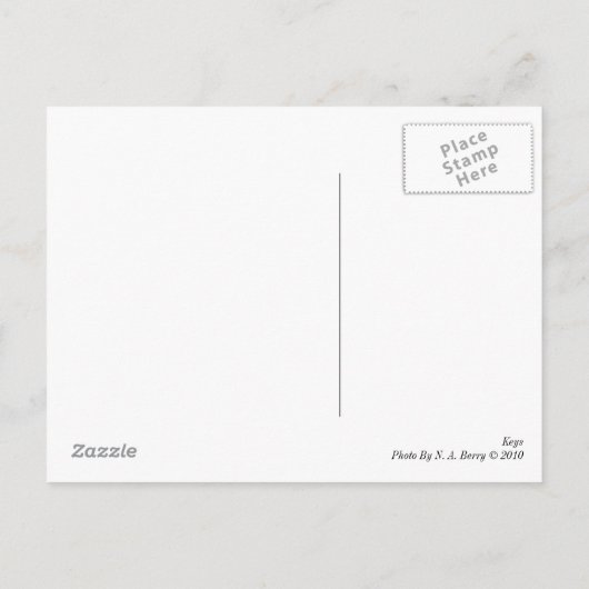 Schlüssel Postkarte (Rückseite)