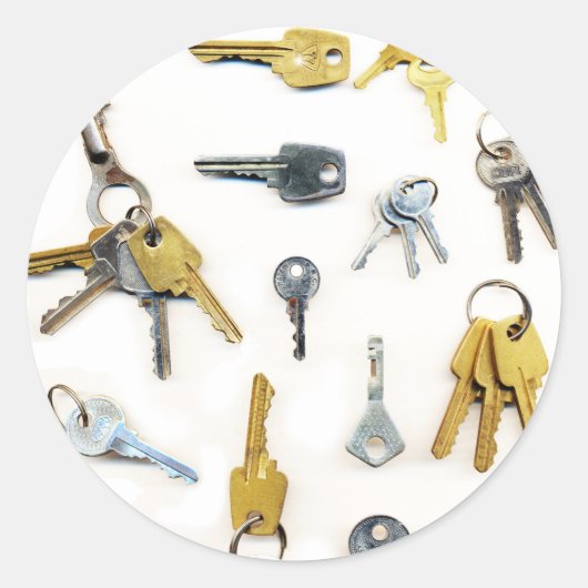 Schlüssel Runder Aufkleber (Vorderseite)